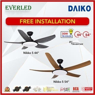*FREE INSTALLATION* Daiko DC Nikko5 54" with Tri-color LED (Inverter DC Fan) *CDC & Climate Voucher Accepted In Showroom*