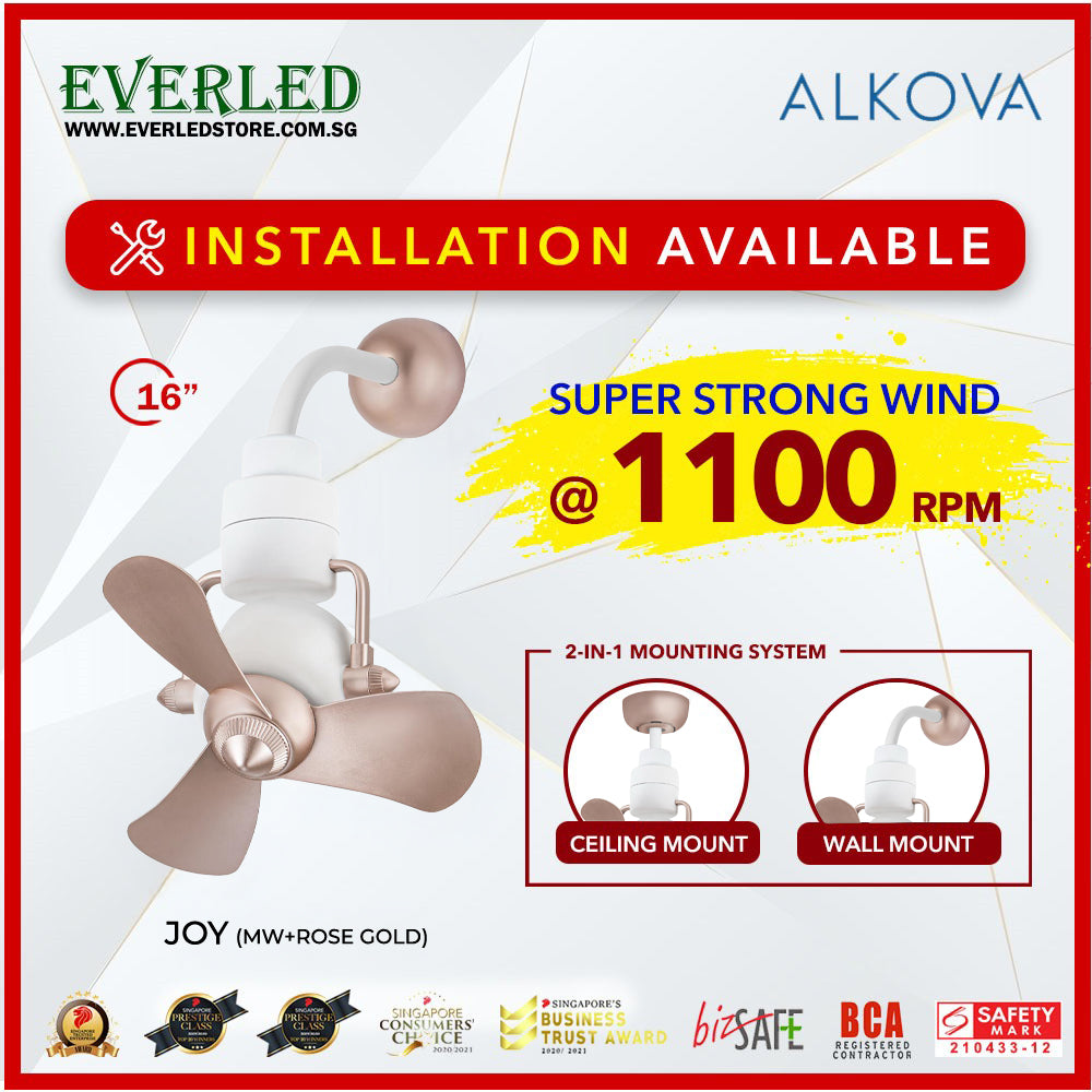 *INSTALLATION AVAILABLE* Alpha Joy 16" 8 Speeds DC Corner Fan  (STRONG WIND)