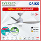 * FREE STANDARD INSTALLATION* Daiko DC Raku 42"/52" with Dimmable Tri-color LED (Inverter DC Fan) *CDC & Climate Voucher Accepted In Showroom*