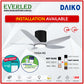 *FREE INSTALLATION* Daiko DC Yuga 5 48"/60"  with Tri-color LED (Inverter DC Fan) *CDC & Climate Voucher Accepted in Showroom*